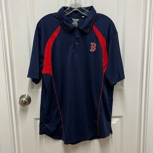 Vintage REEBOK Men's Boston Red Sox Short Sleeve PoloShirt - Large‎